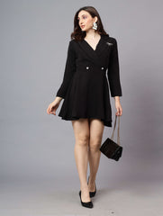 COAT COLLAR FROCK STYLE KNEE LENGTH TUNIC