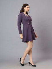 COAT COLLAR FROCK STYLE KNEE LENGTH TUNIC