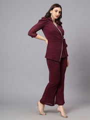 POWER NET HIP COVER LENGTH TOP AND PANT AND BEAUTIFUL TAPE DEATILING